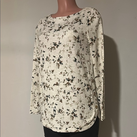 J. Jill Women’s Floral Knit Tunic Side Button Long Sleeve Size XS - Picture 1 of 11